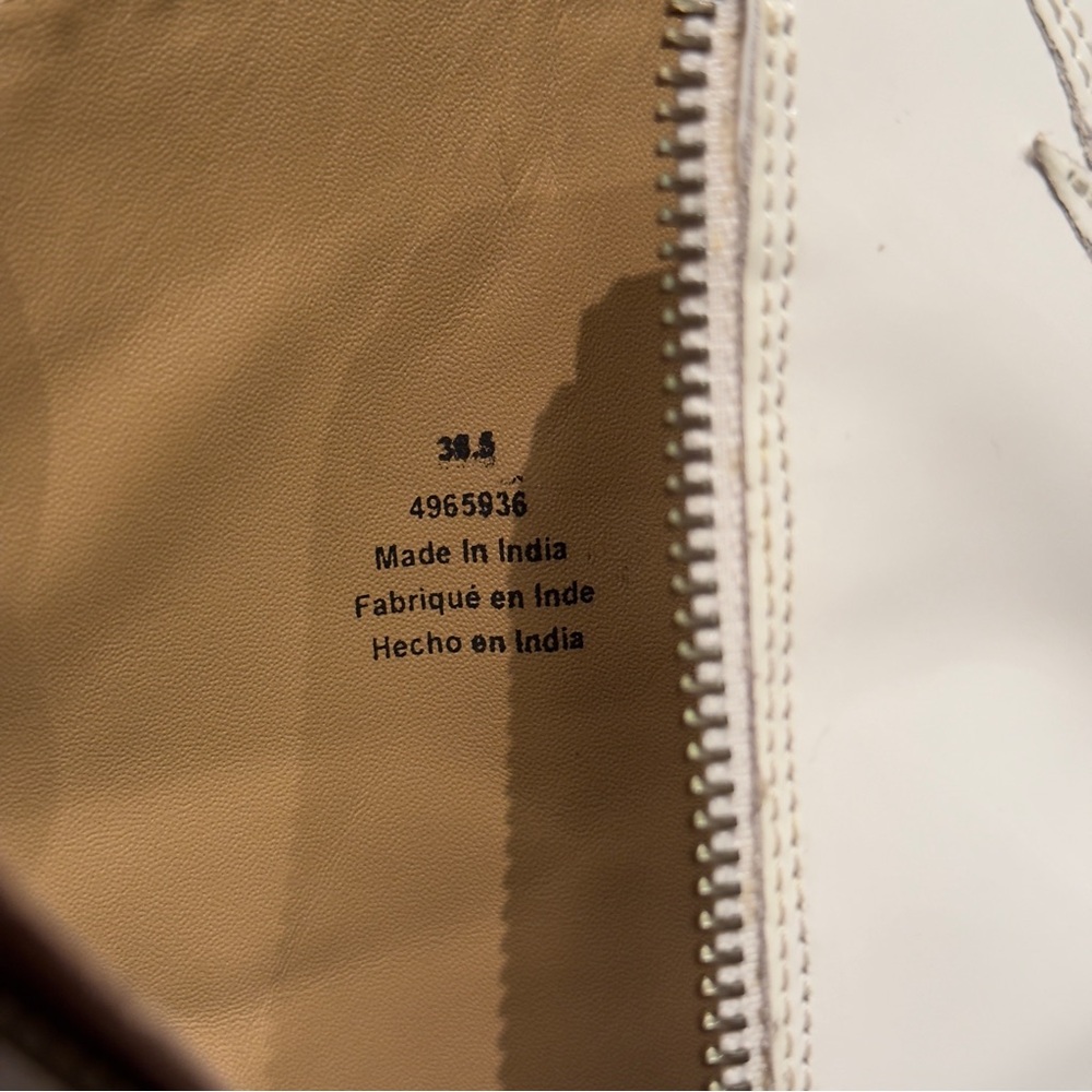 Free People - New Frontier Western White Booties Women Size 38.5 US 8 - Picture 6 of 9